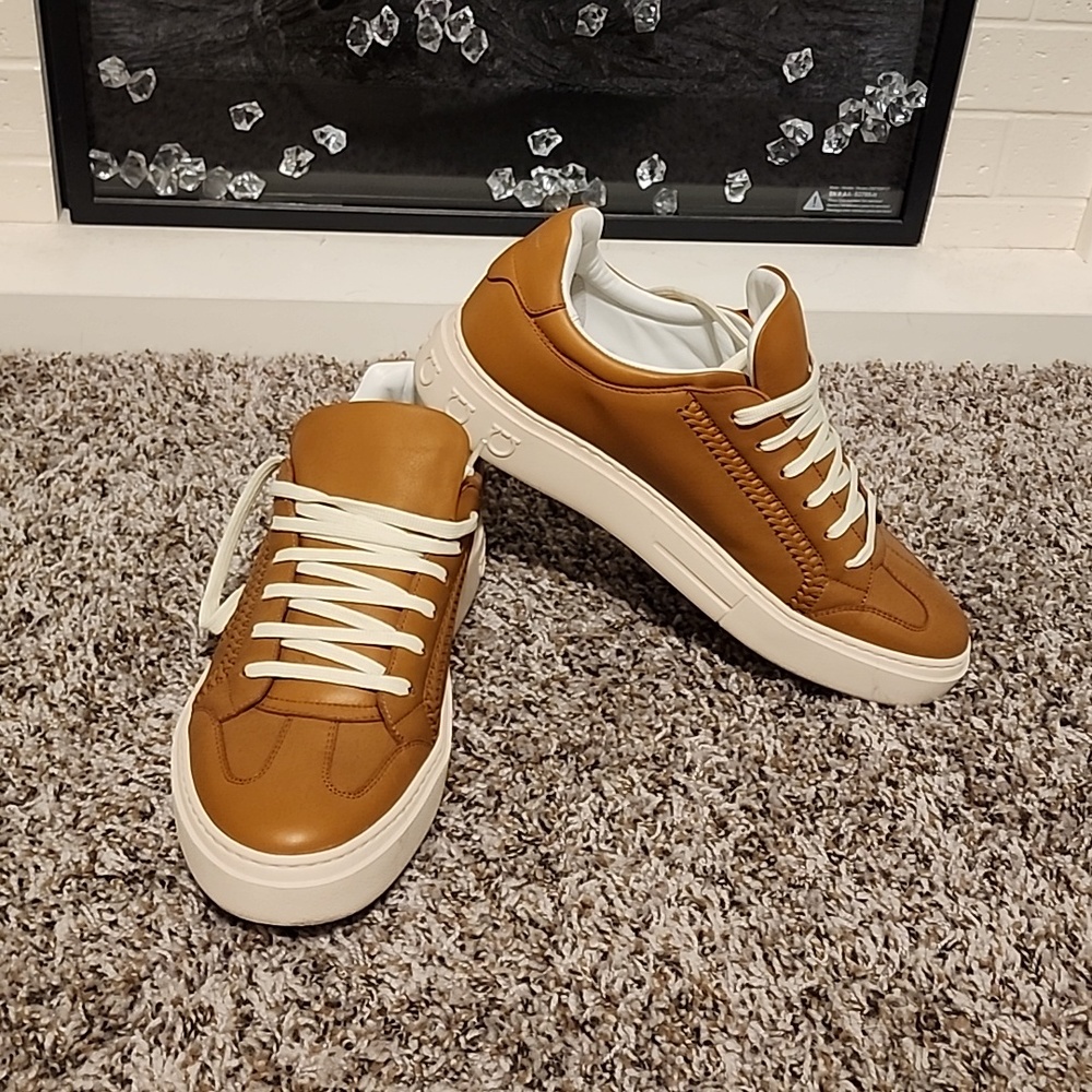 Beautiful leather, Ferragamo sneakers